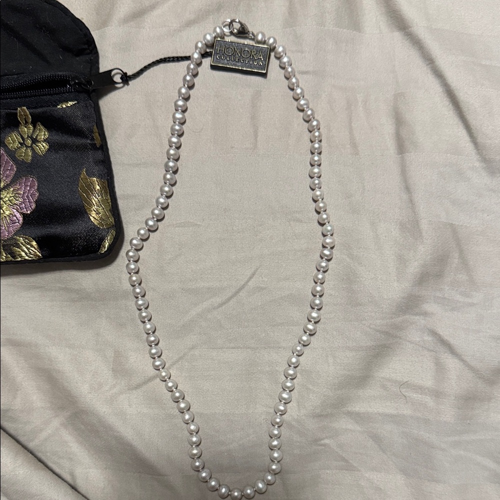 Honora Classic White Pearl Necklace